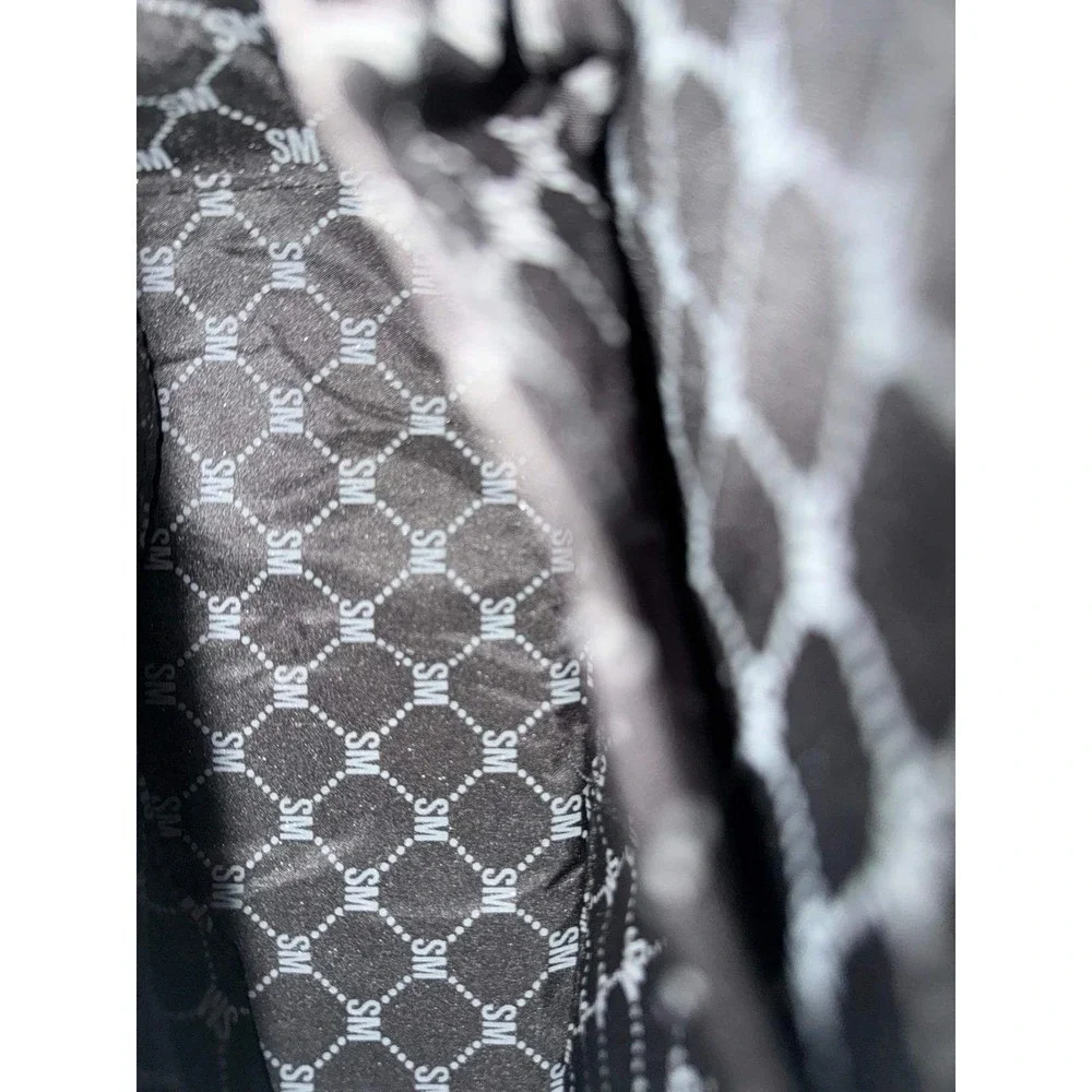Steve Madden Snakeskin Crossbody Bag with Coin Purse Gray Black Gold Hardware